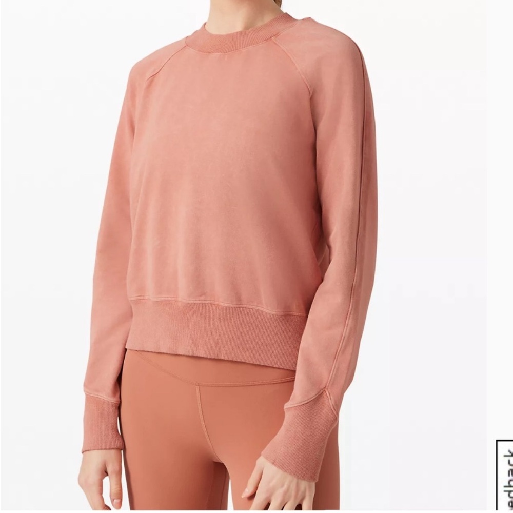 Lululemon Ready to Roll Crew size 6 Acid Rubber Dye Rustic Coral